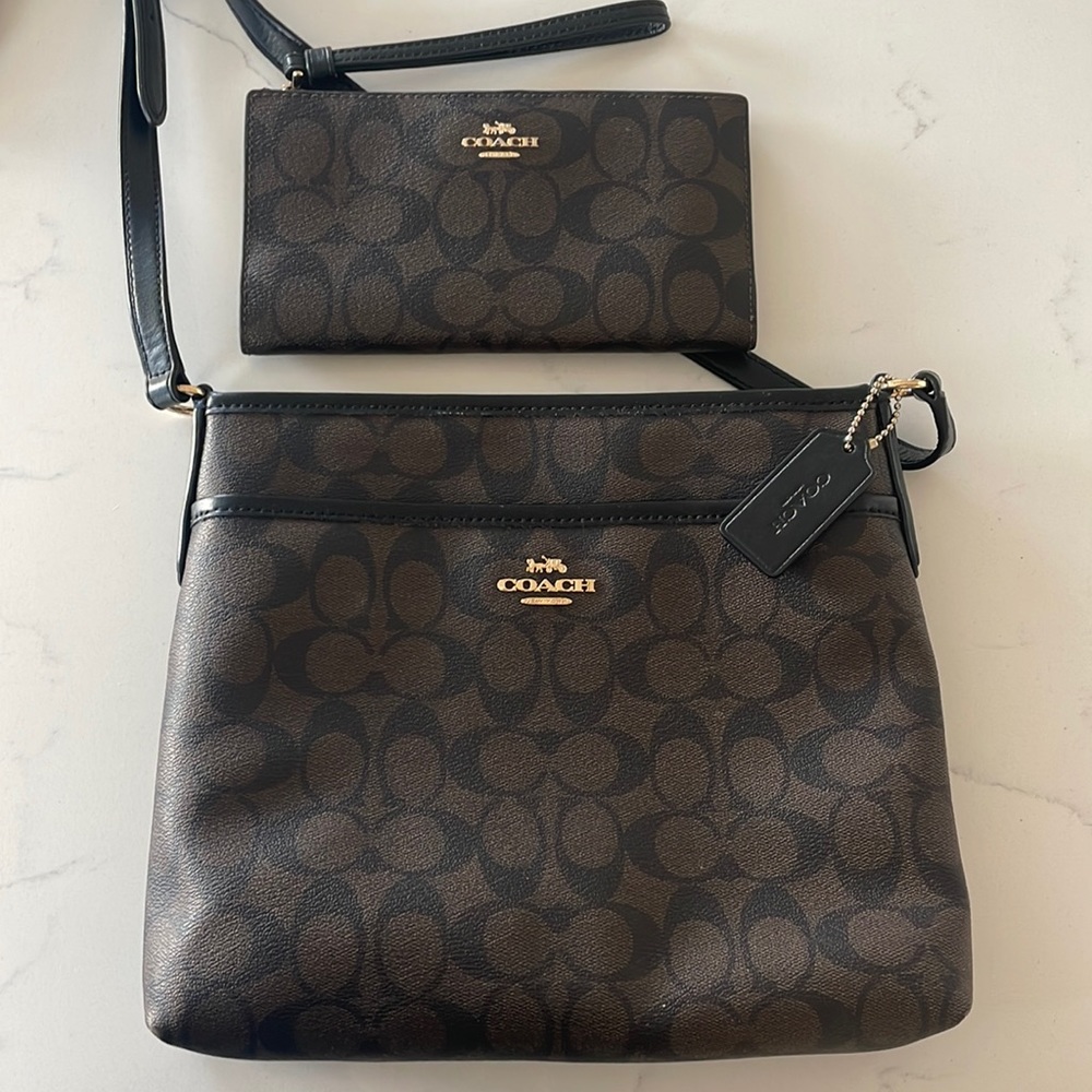 Coach File Bag and Wallet